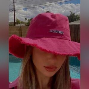 Jacquemus Fuchsia Sun Hat- authentic